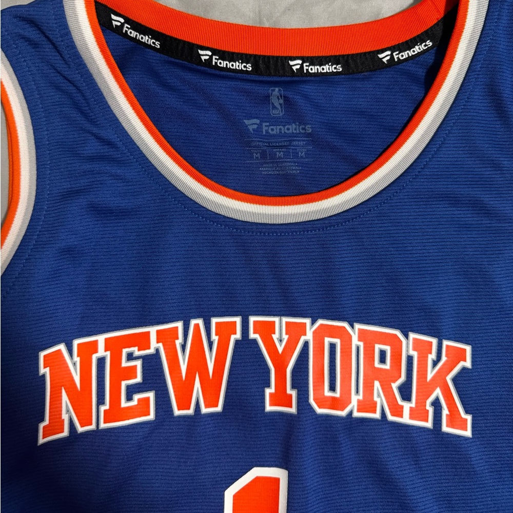 New York Knicks Kids Jersey Obi Toppin #1 Youth Size M (Stain) - Picture 4 of 9